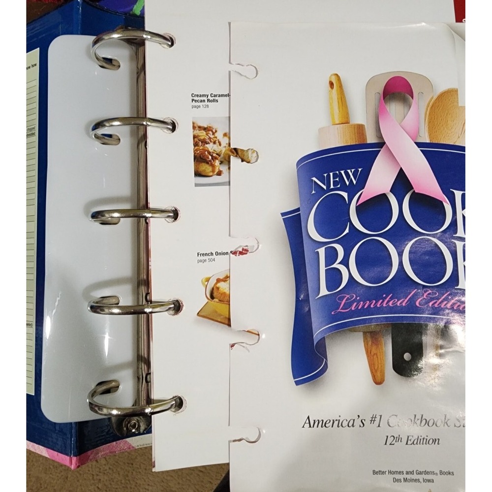 Better Homes and Gardens Cook Book Limited Edition Pink Ribbon Binder 2005 - Picture 4 of 6